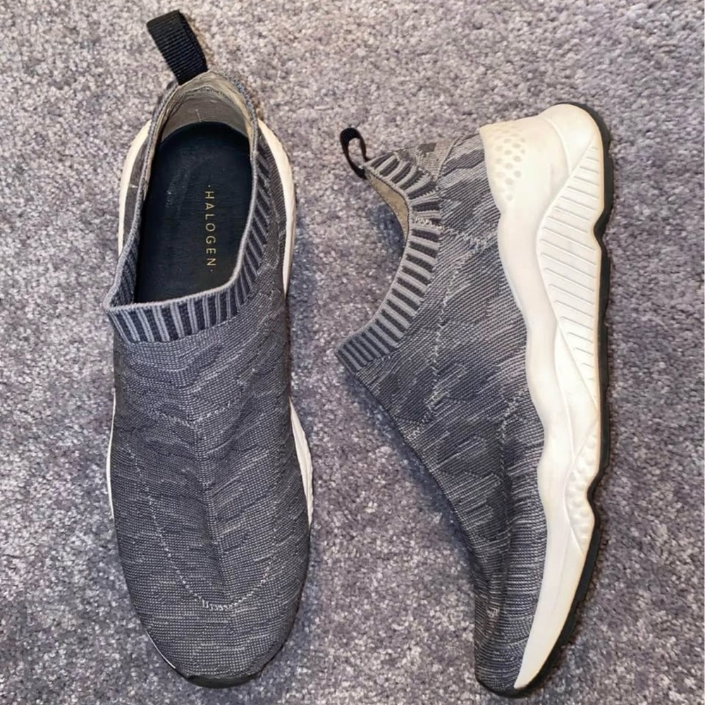 Halogen Charcoal Knit Slip-On Sneakers